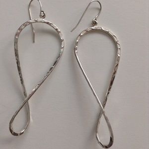 Silver tone Infinity earrings